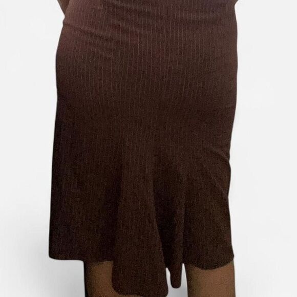 BCBG y2k 2000s pin striped pencil flare midi skirt size 6 - Picture 8 of 8